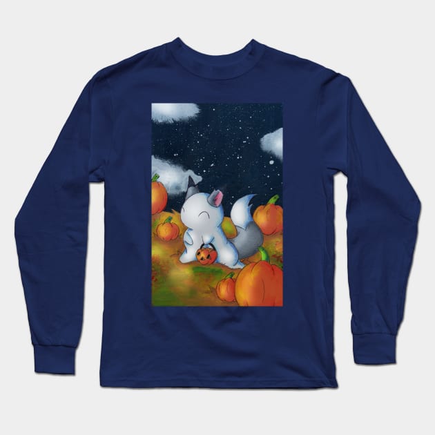 Ghost in the Pumpkins Long Sleeve T-Shirt by KristenOKeefeArt